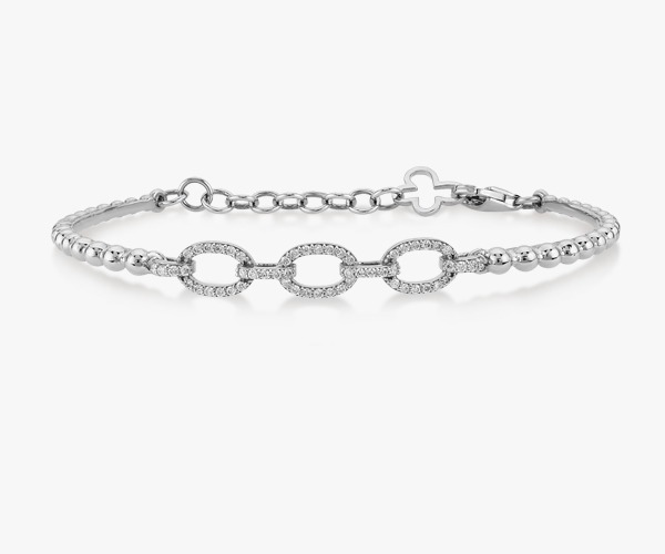 Bracelet-en-or-blanc-18K-constitué-de-billes-diamants