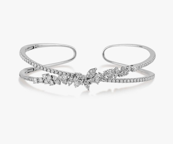 White gold and diamond bracelet