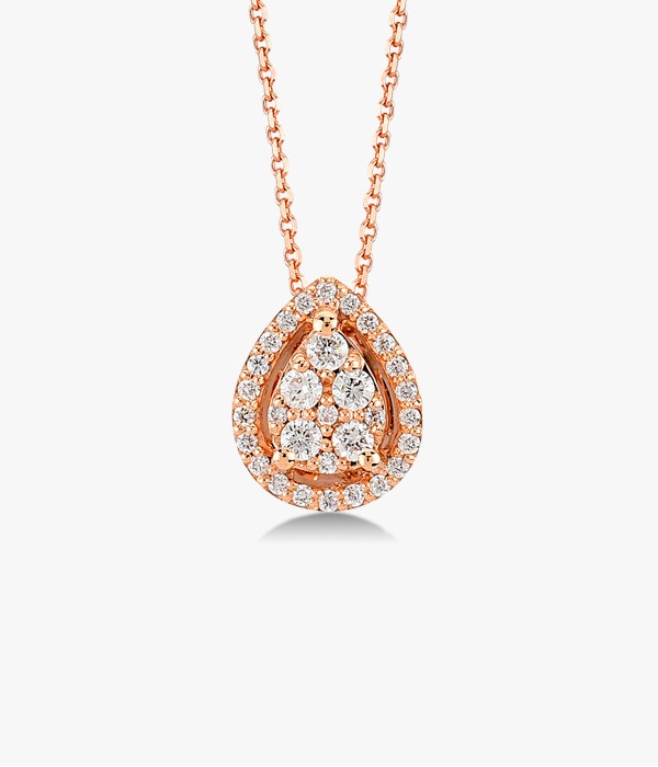 Collier-en-or-rose-18-K-avec-une-pièce-centrale-diamants
