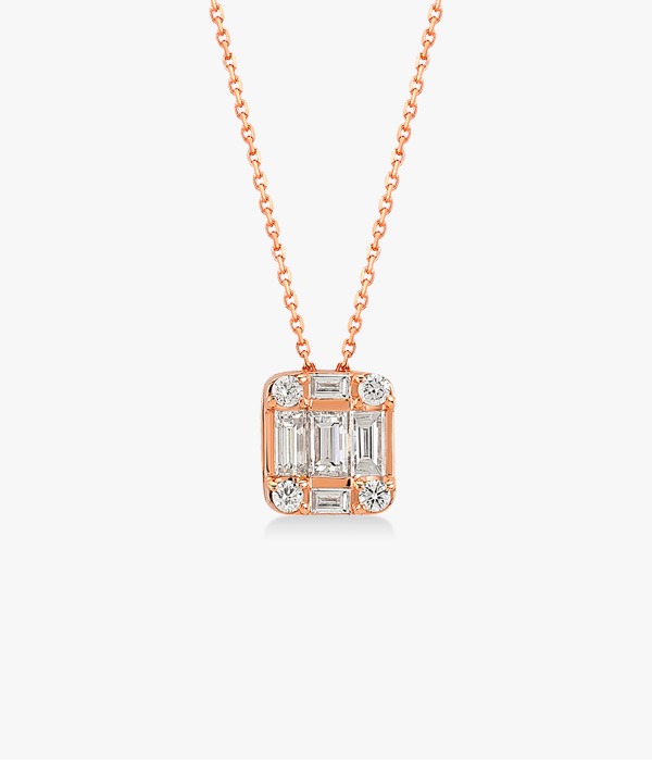 Collier-ultra-raffiné-en-or-rose-18K diamants